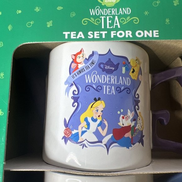 Disney Parks Alice Wonderland Tea Set For One Mug / Teapot / 10 Tea Bags NIB - Picture 6 of 7
